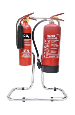 gallery/chrome stand red extinguishers-01